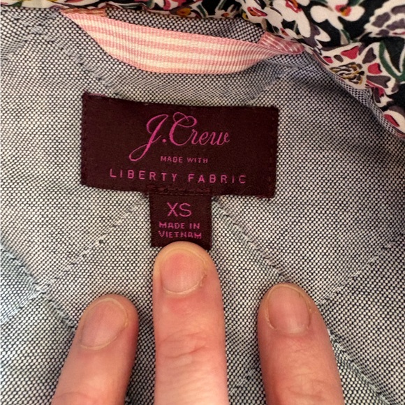 J crew liberty fabric cotton quilted jacket floral - Picture 5 of 5